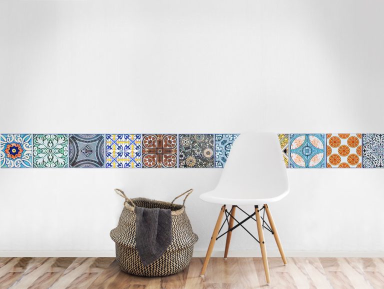 מדבקת בורדר | אריחים צבעוניים