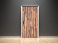 טפט לדלת | קרשי עץ צפופים
