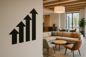 הפכו את המשרד למלא השראה עם מדבקת קיר חץ זו, זמינה במגוון צבעים לבחירתכם.