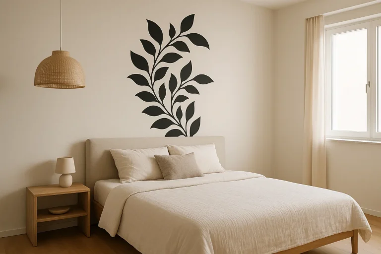 מדבקת קיר עלים יוקרתית