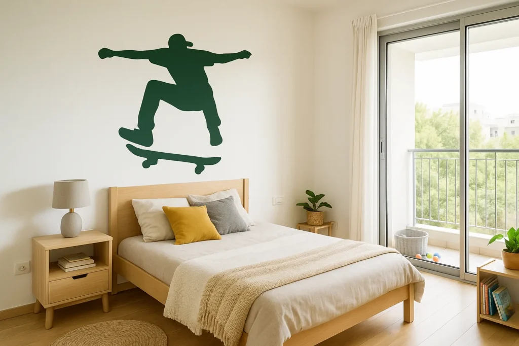 מדבקת קיר גולש סקייטבורד