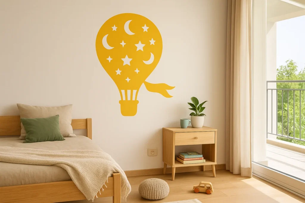 מדבקת קיר כדור פורח לילדים