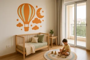 מדבקת קיר מושלמת שמתאימה לחדר הילדים, מוסיפה קסם וחלום לכל קיר. בחרו את הצבע והגודל המתאימים ביותר עבור החדר שלכם.
