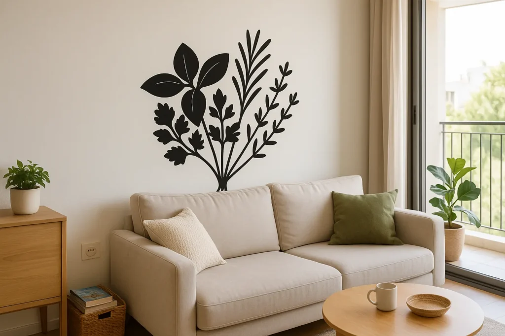 מדבקת קיר עשבי תיבול למטבח