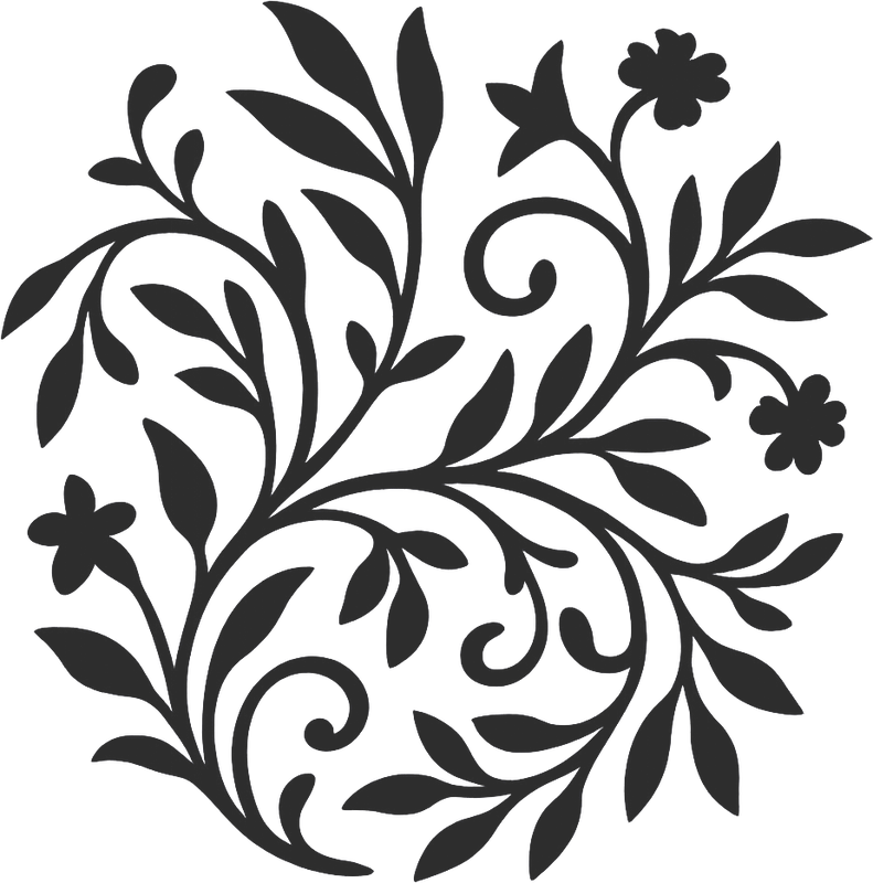 מדבקת קיר פרחונית יוקרתית