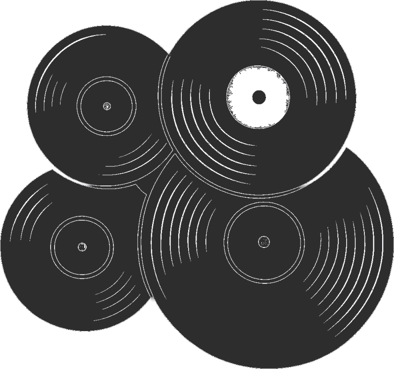 מדבקת ויניל בעיצוב תקליטים