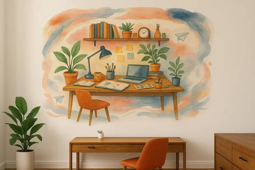 מדבקת קיר משרדית בסטייל אומנותי