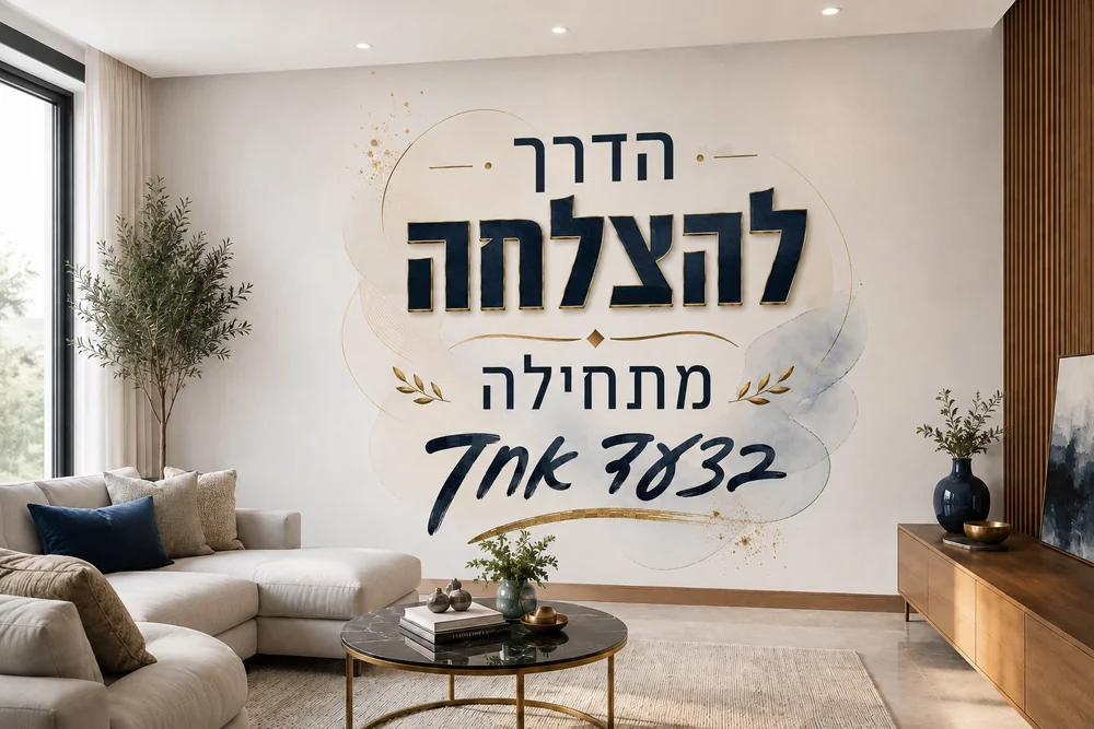 עיצוב מודרני עם ציטוט מעורר