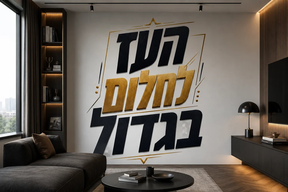 טיפוגרפיה חזקה עם ציטוט מעורר השראה