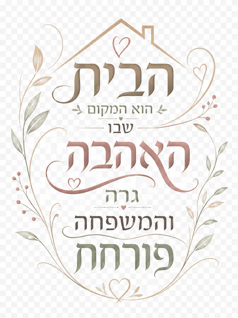 טיפוגרפיה עברית אלגנטית עם קווים עדינים בצבעים רכים
