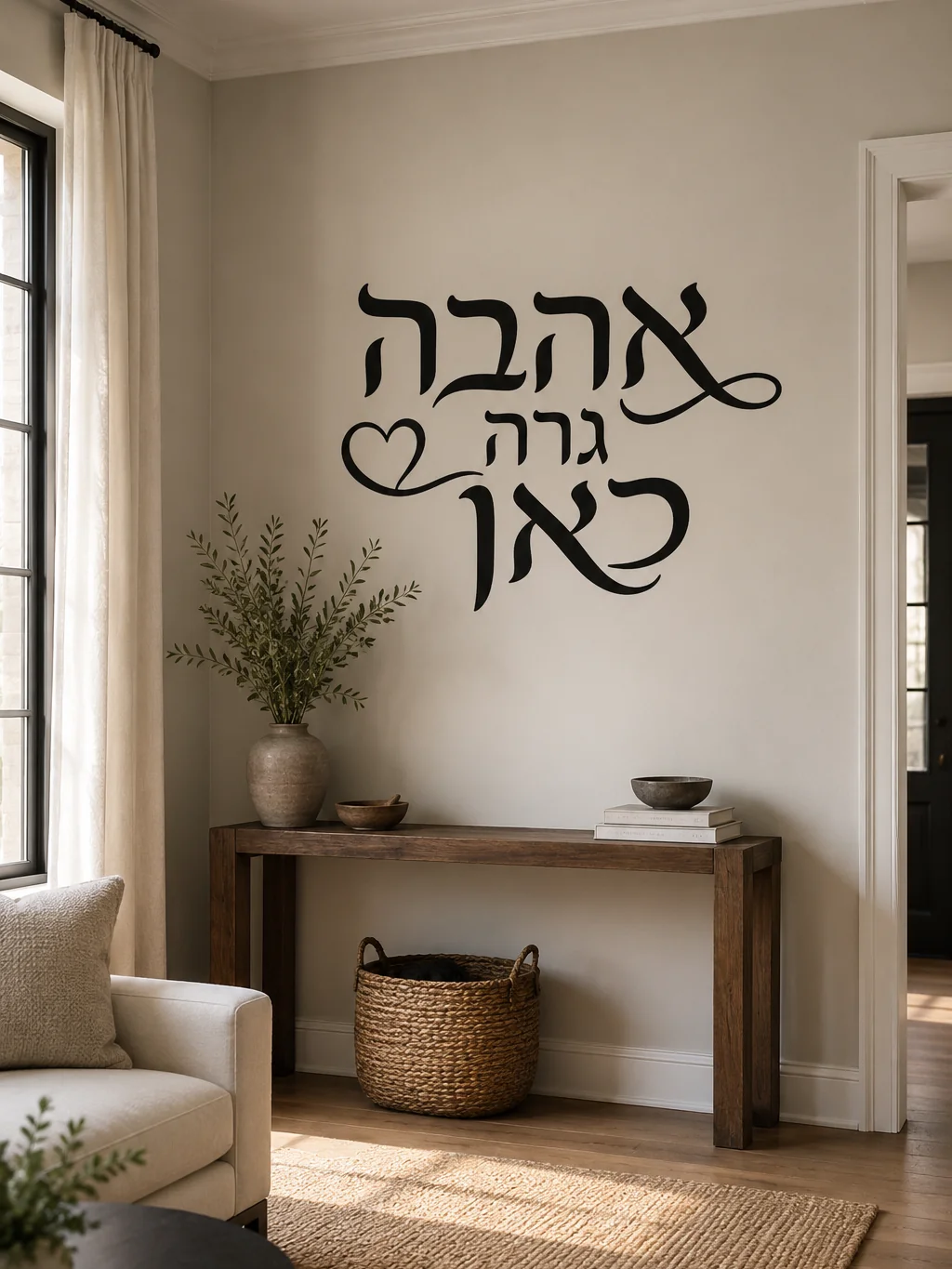 קליגרפיה עברית עם לב