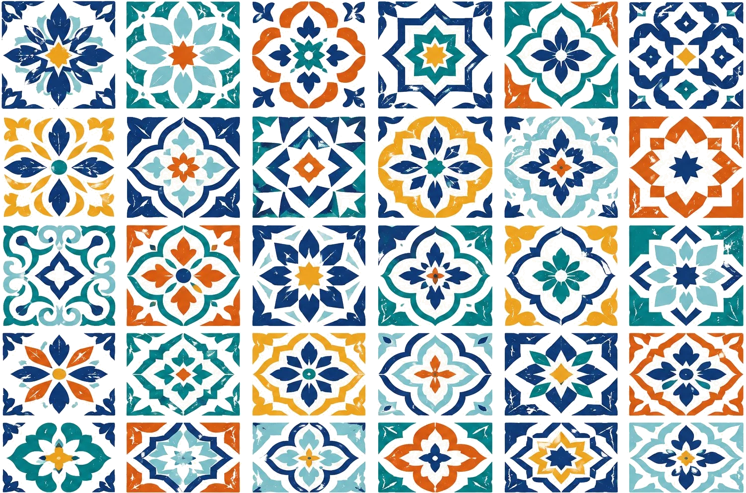 פסיפס גיאומטרי צבעוני