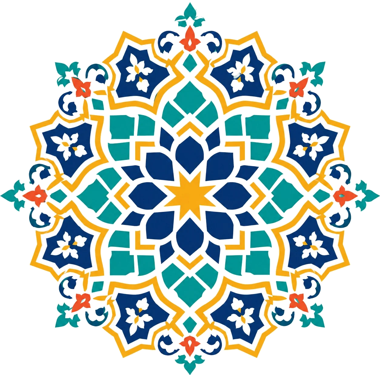מנדלה גאומטרית פרחונית