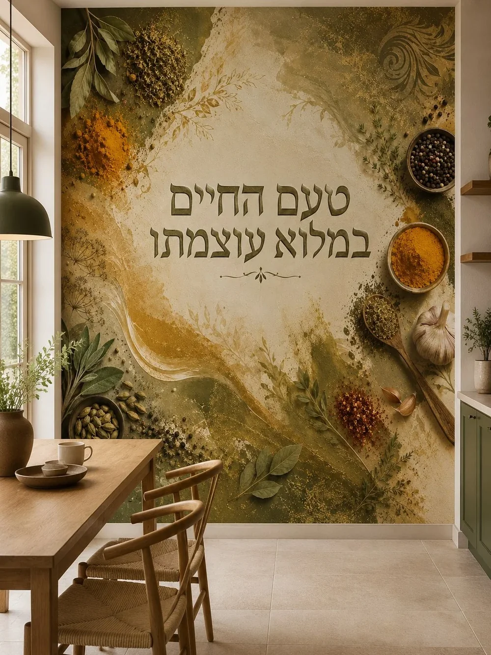 עשבי תיבול ותבלינים בטפט אומנותי