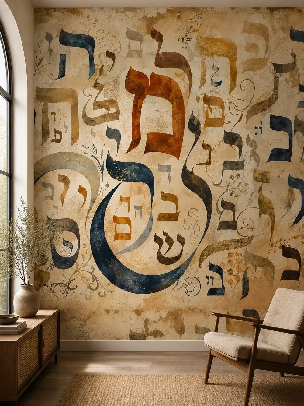 אותיות עבריות בעיצוב וינטג'