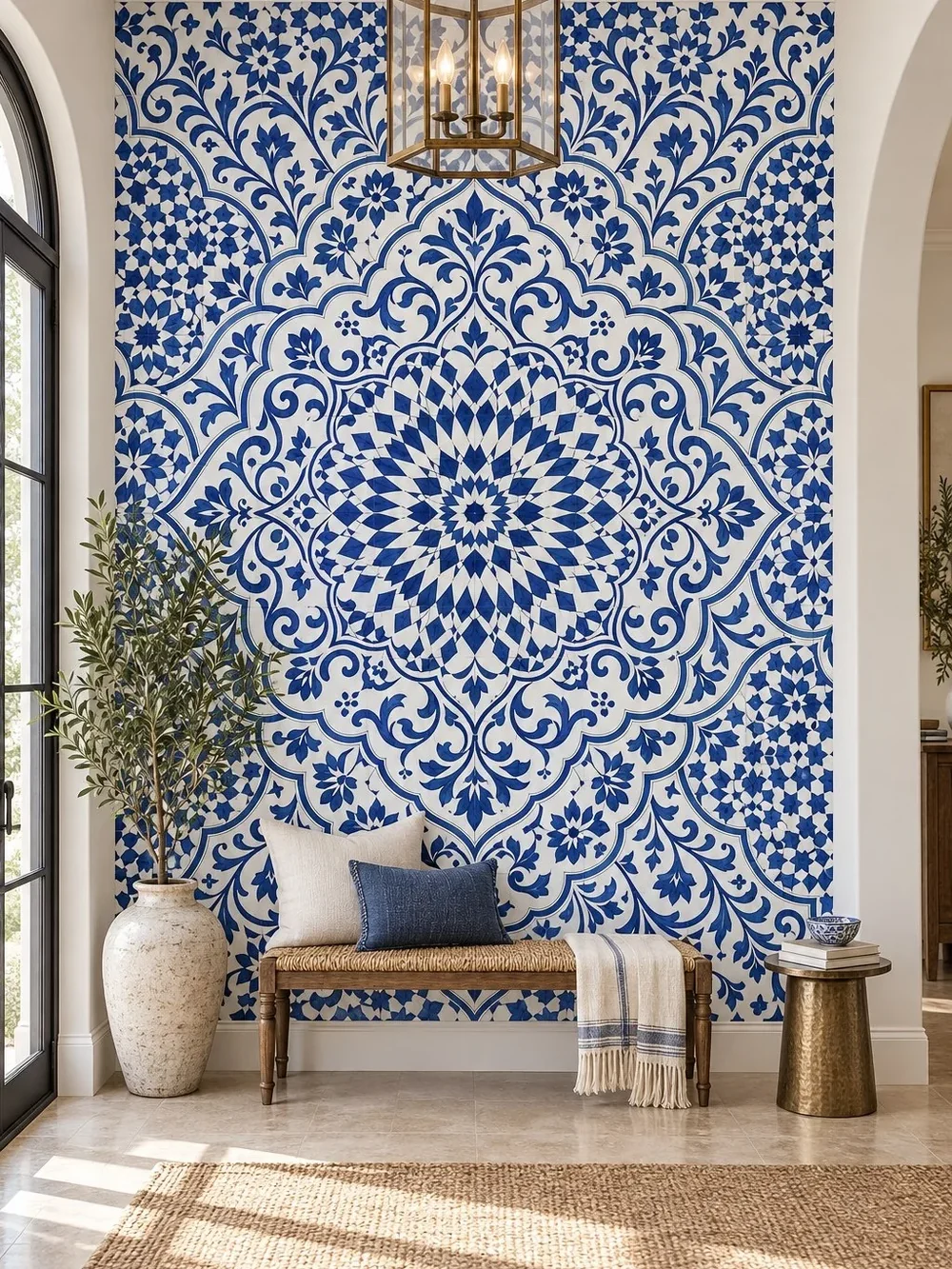 פריחה כחולה גיאומטרית