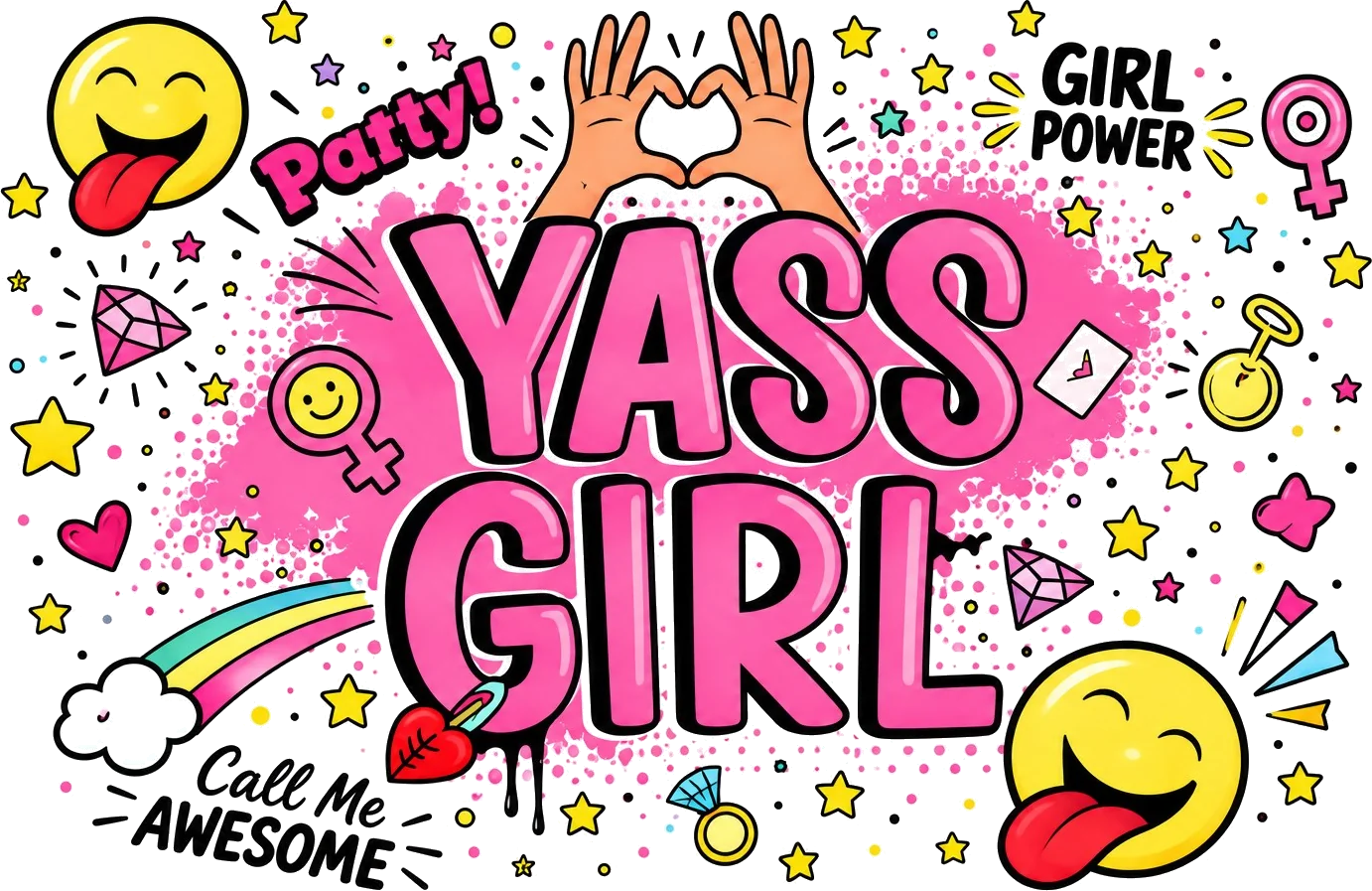 מדבקת Yass Girl