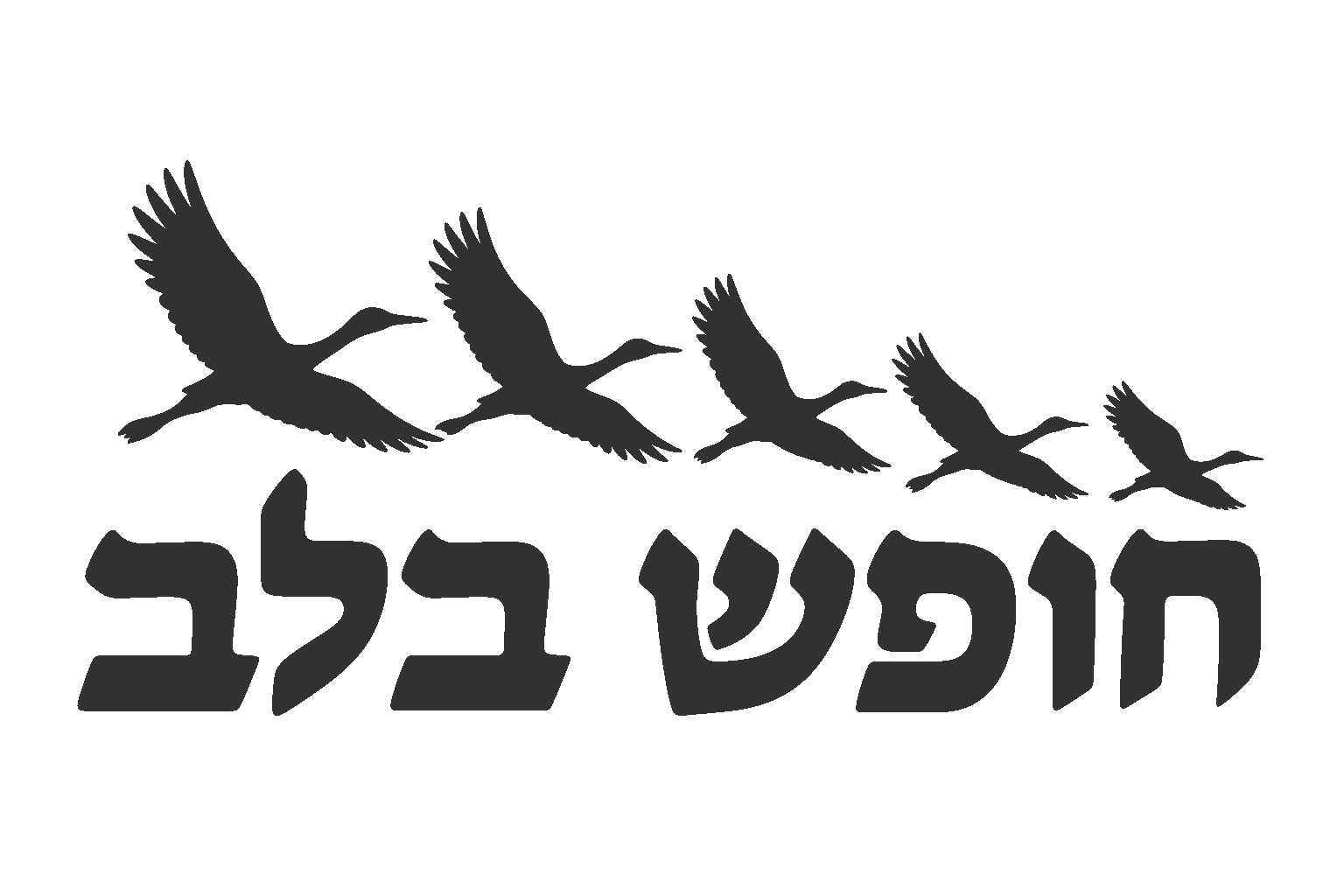 חופש בלב - מדבקת רכב אומנותית