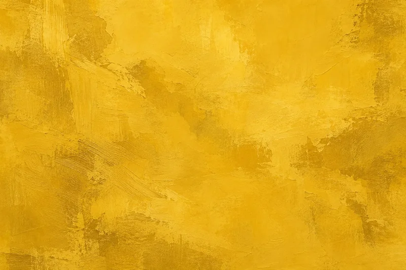 עיצוב אבסטרקטי צהוב עם משיכות מכחול לא אחידות ותחושת עומק מרובדת