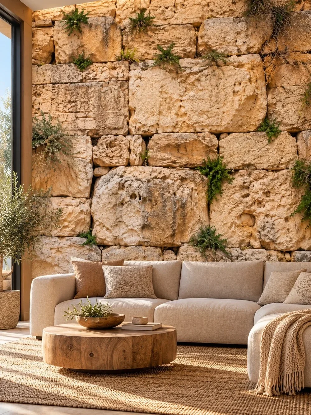 מרקם אבנים מקיר מערבי